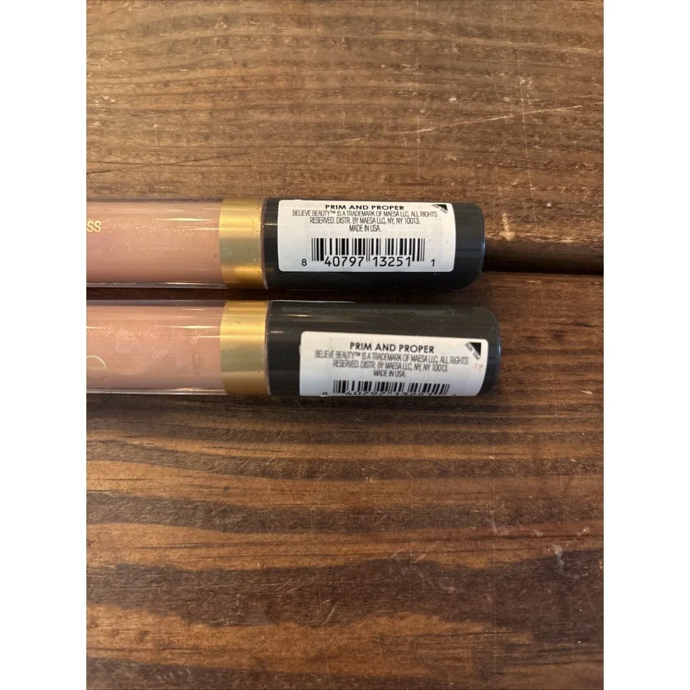 Believe Beauty Lustrous Shine Lip Gloss Primer And Proper , 0.15 FL oz‎ Lot Of 2
